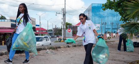 Beach Clean Up at Kingston Seawalls- Guyana