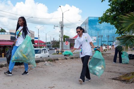 Beach Clean Up at Kingston Seawalls- Guyana