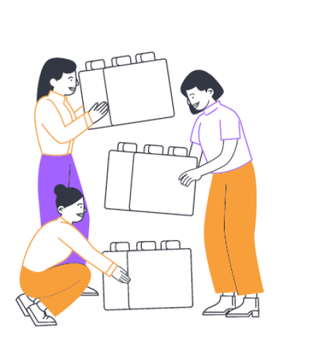 Three people